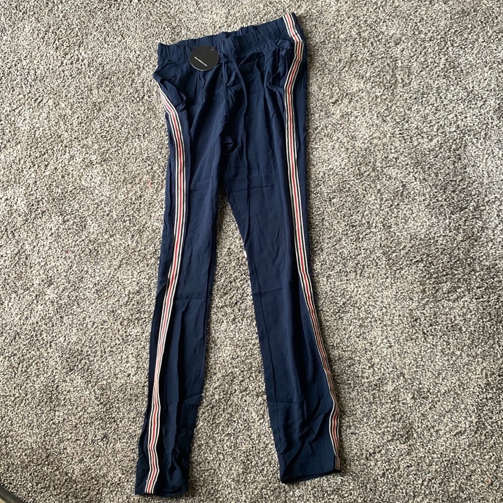 Pants blue with design on the sides
